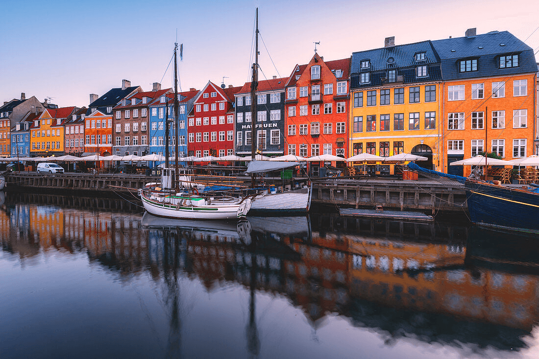 Nyhavn colorful waterfront houses in Copenhagen