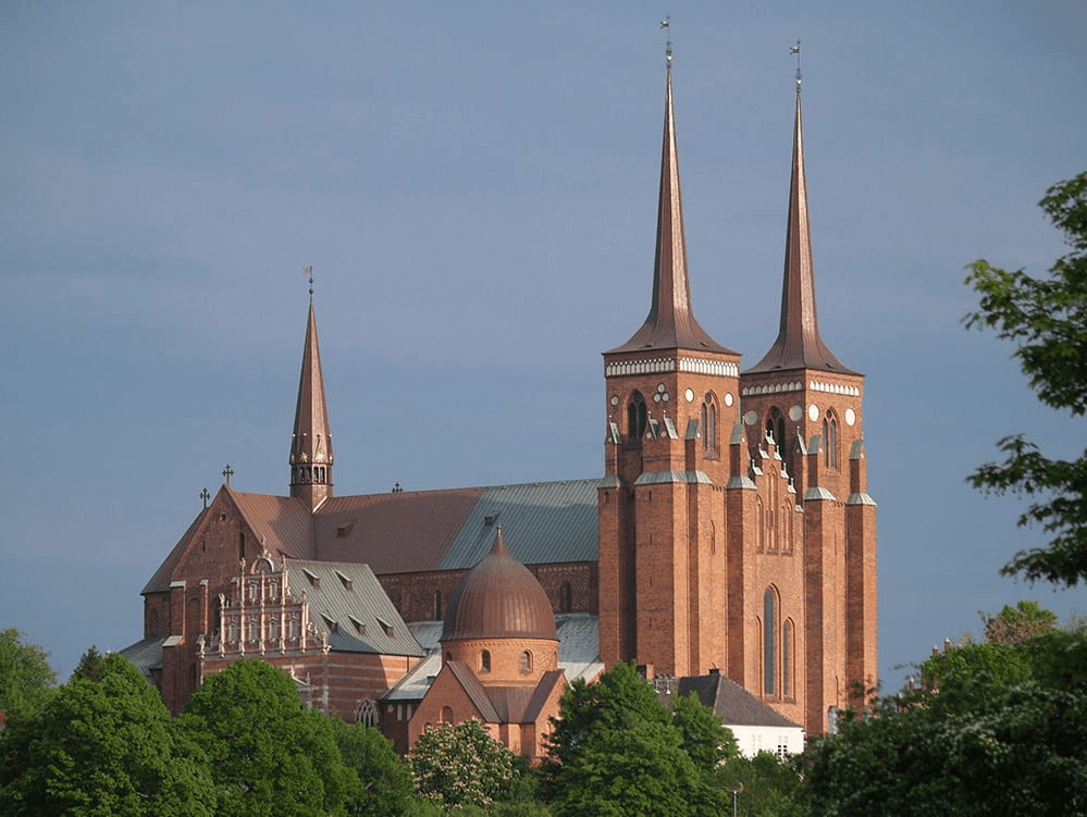 Roskilde Cathedral with its twin spires